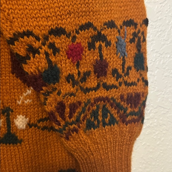 Harold’s Wool Cottage Nordic Fair Isle Swedish Horse Knit Cardigan GVC L - Picture 10 of 10